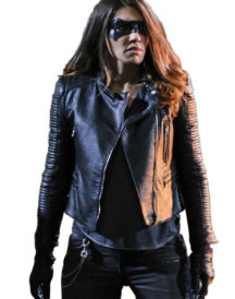 Juliana Harkavy Arrow Black Leather Jacket