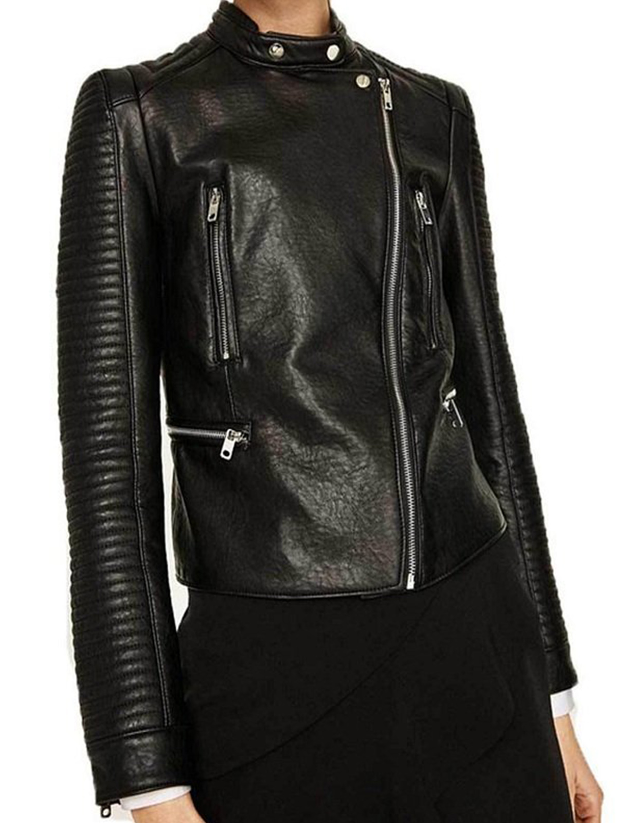 Juliana Harkavy Arrow Black Leather Jacket