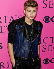 Justin Bieber Black and Leather Vest