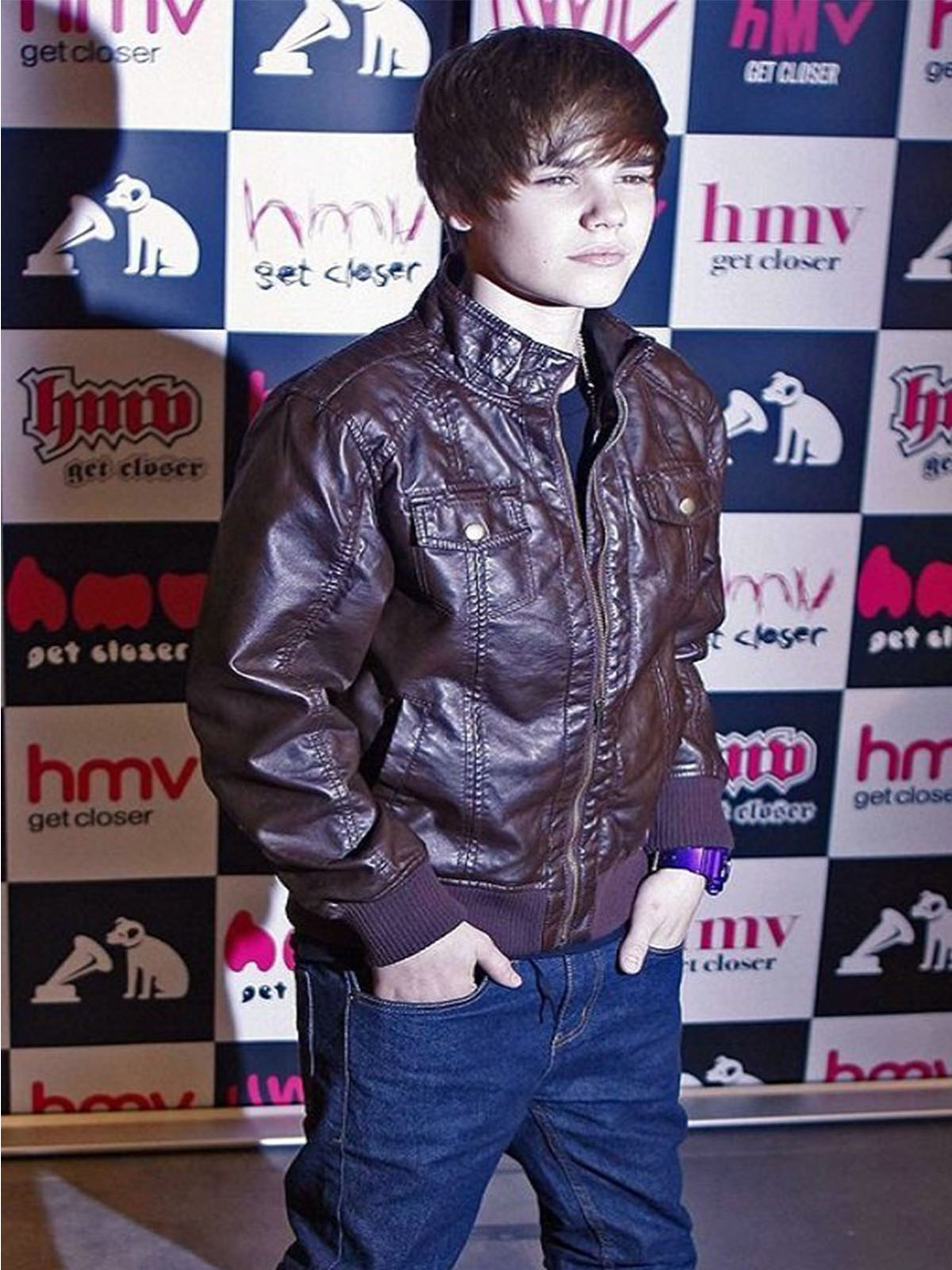 Justin Bieber Brown Leather Jacket