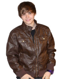 Justin Bieber Brown Leather Jacket
