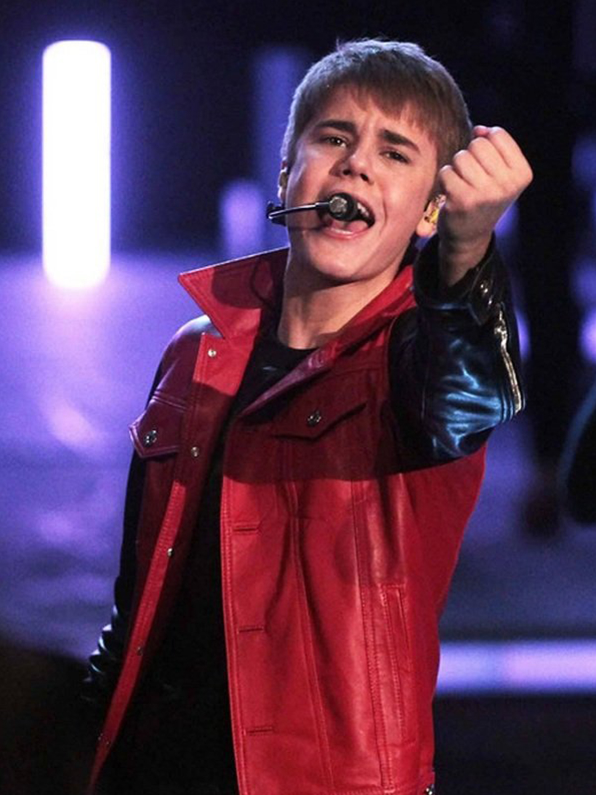 Justin bieber red jacket on sale