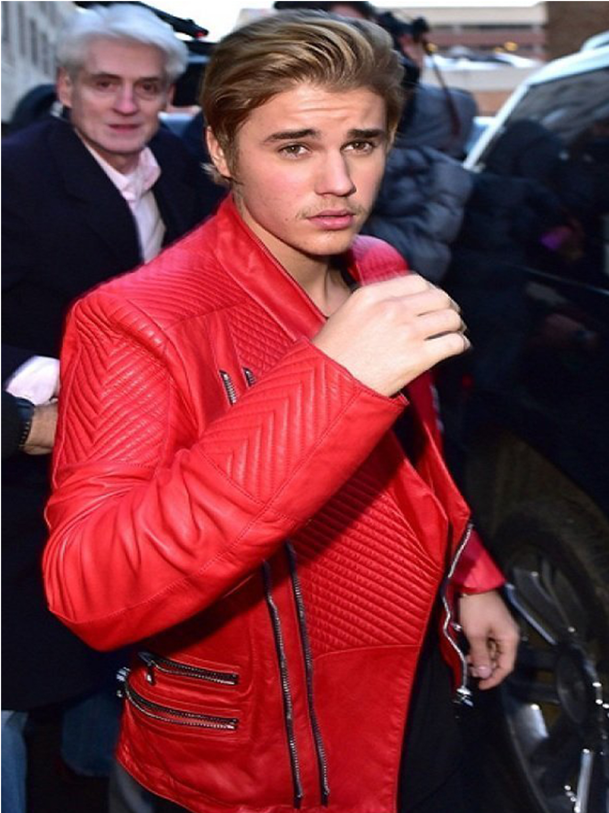 justin bieber red pants