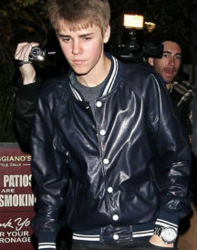 Justin Bieber Varsity Bomber Leather Jacket