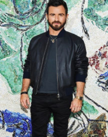 Justin Theroux Black Leather Jacket