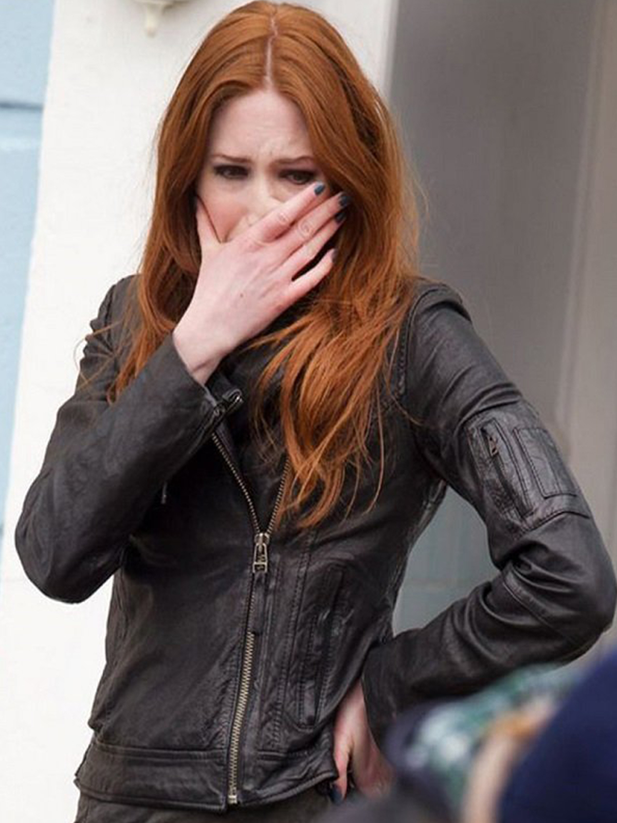 Karen Gillan Doctor Who Black Leather Jacket
