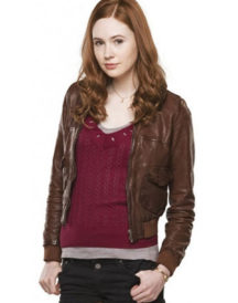 Karen Gillan Dr Who Series Leather Jacket