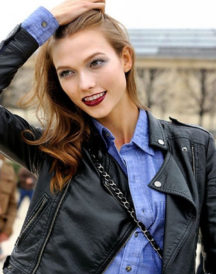 Karlie Kloss Leather Jacket