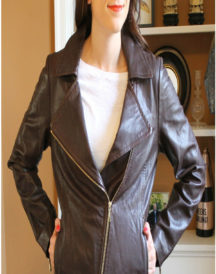 Kate Spade Linnea Biker Black Leather Jacket