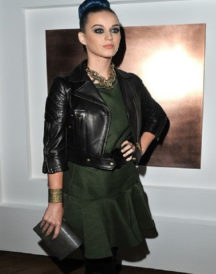 Katy Perry Stylish Biker Leather Jacket