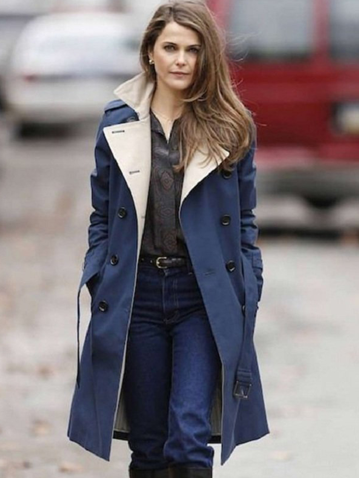 Keri Russell The Americans Breasted Coat