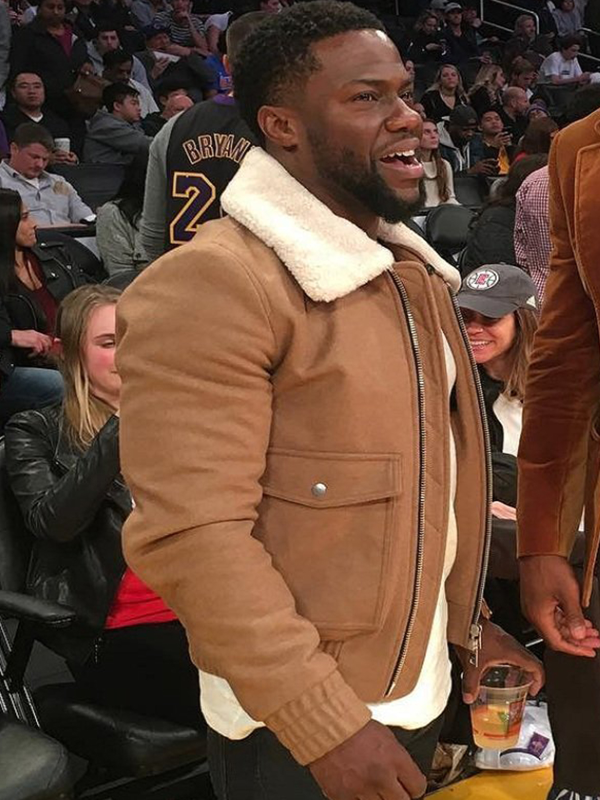 Kevin Hart Brown Fur Jacket