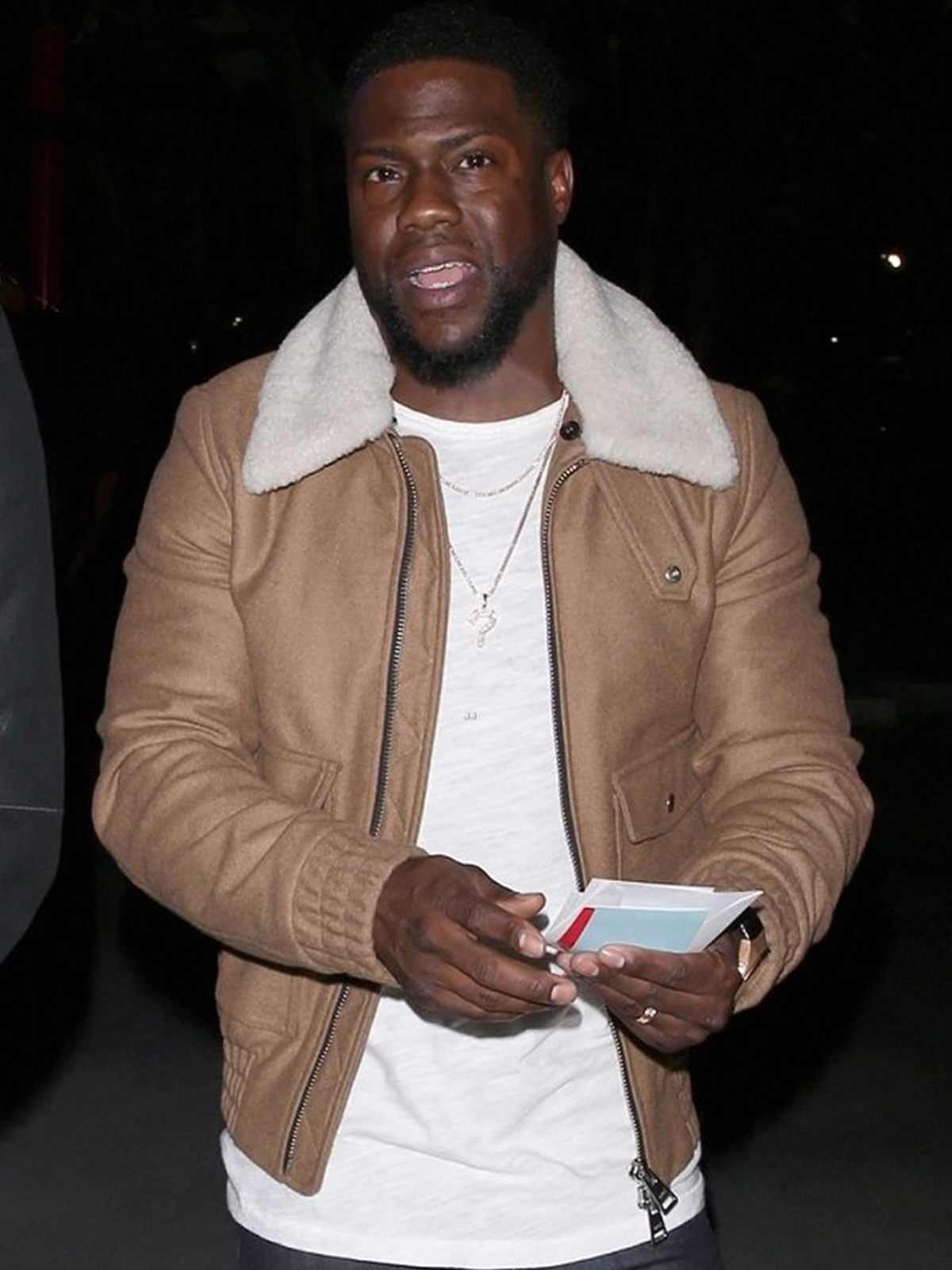 Kevin Hart Brown Fur Jacket