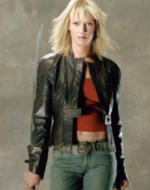 Kill Bill 2 Uma Thurman Distressed Leather Jacket