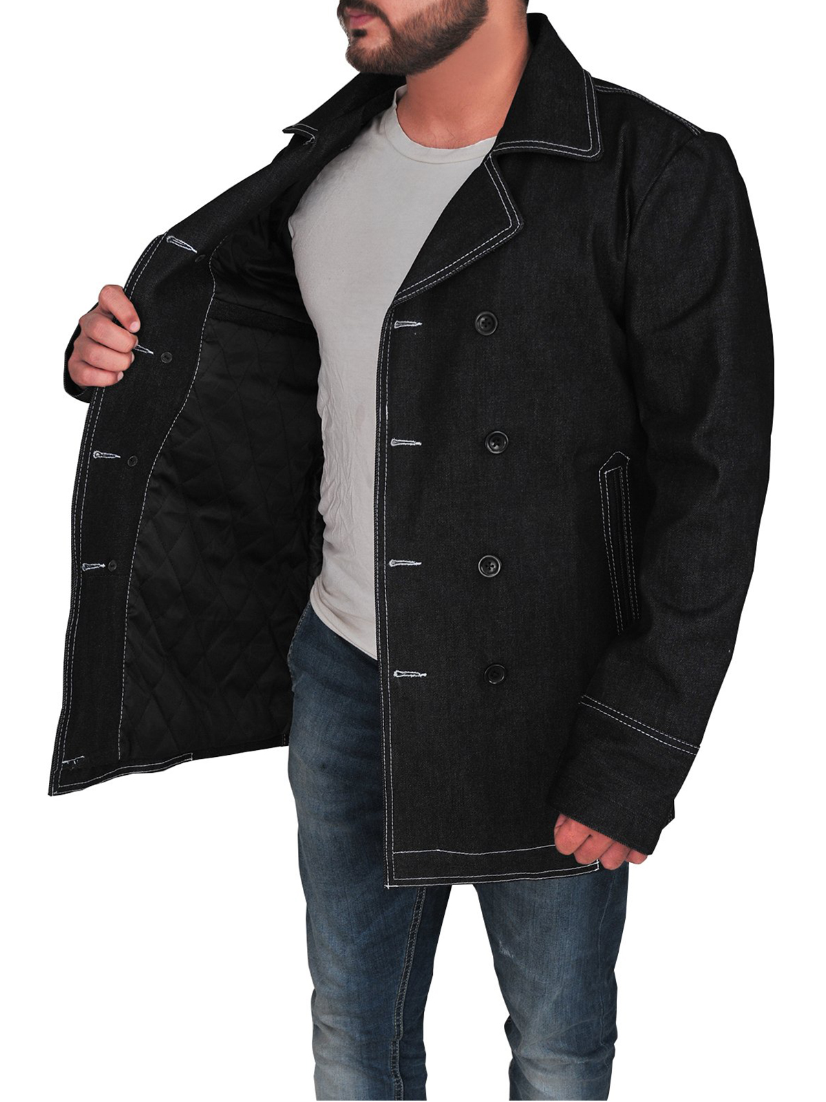 Killing Eve Kim Bodnia Stylish Black Coat