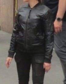 Black Widow 2020 Scarlett Johansson Black Leather Jacket