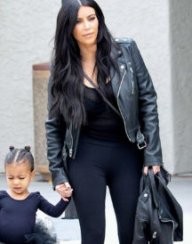 Kim Kardashian 2015 Married Leather Jacket