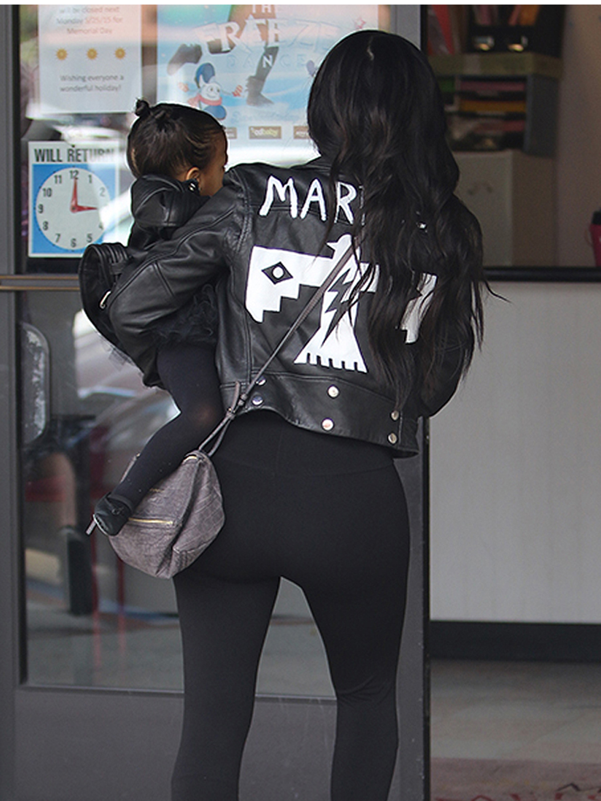 Kim Kardashian 2015 Married Leather Jacket