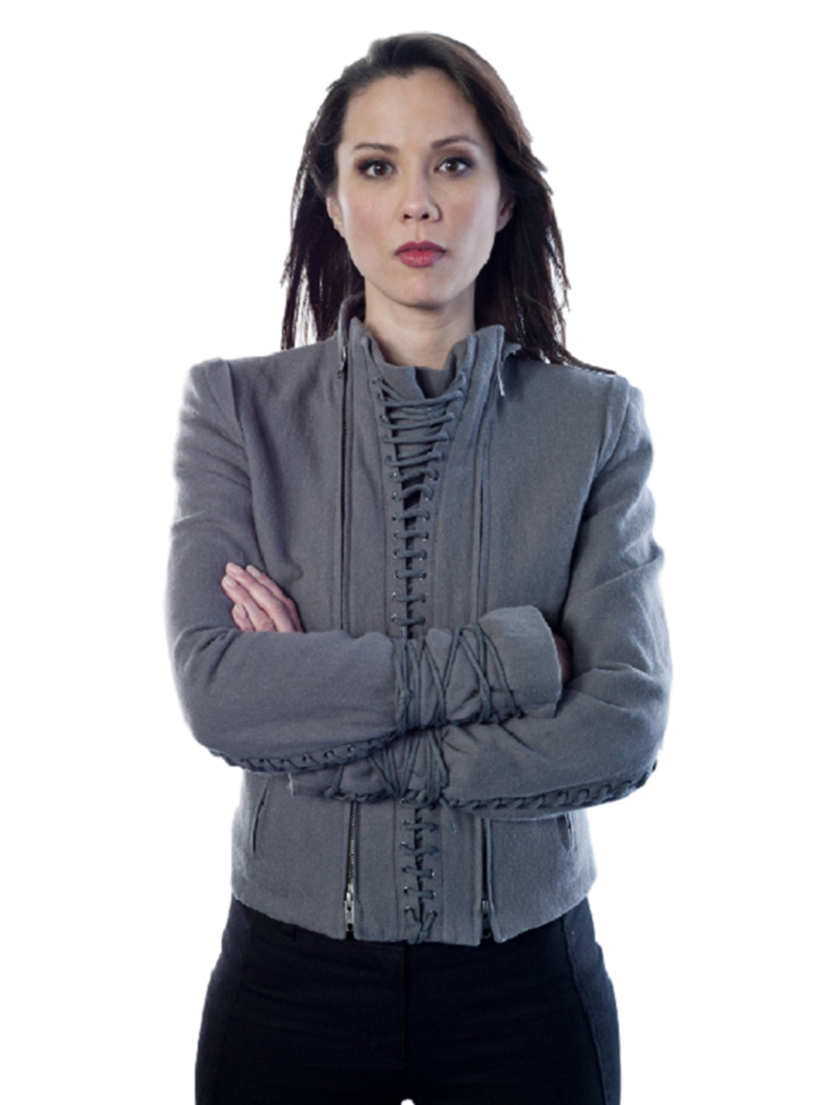 Lexa Doig Continuum Series Grey Jacket