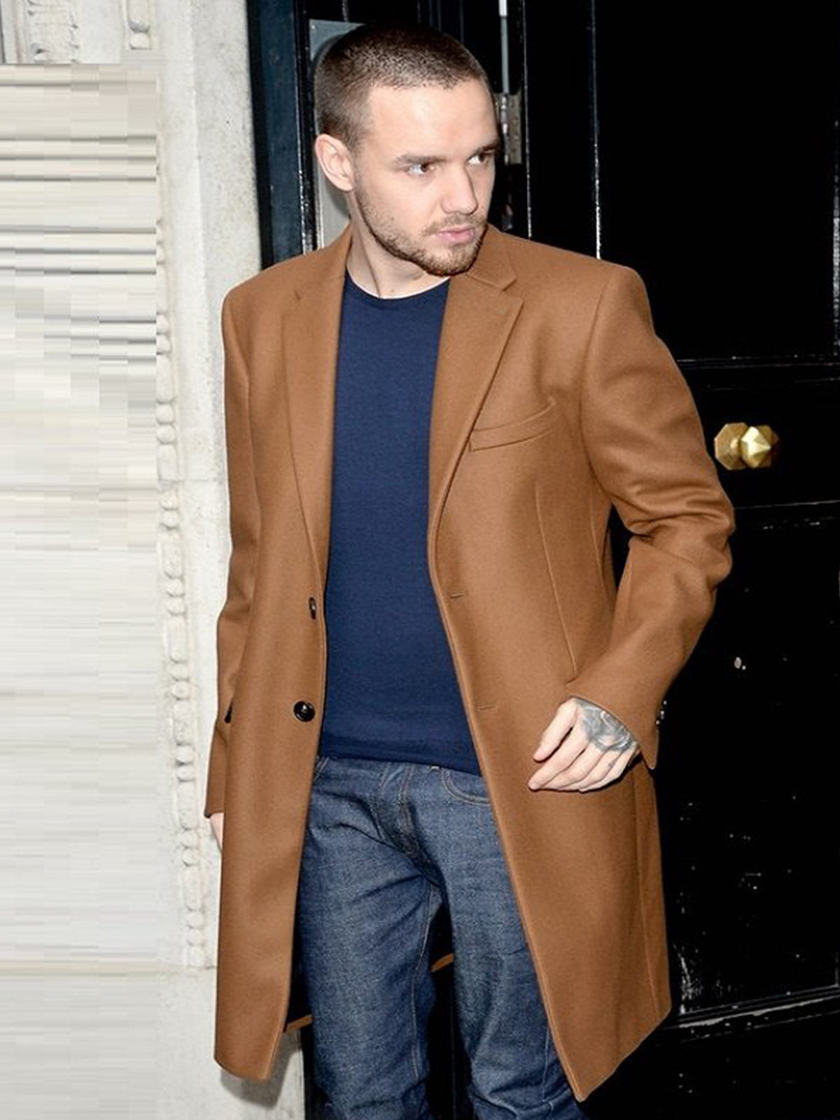 Liam Payne Street Brown Coat
