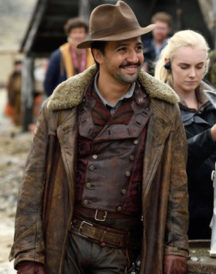 Lin-Manuel Miranda Leather Coat in His Dark Materials TV Series