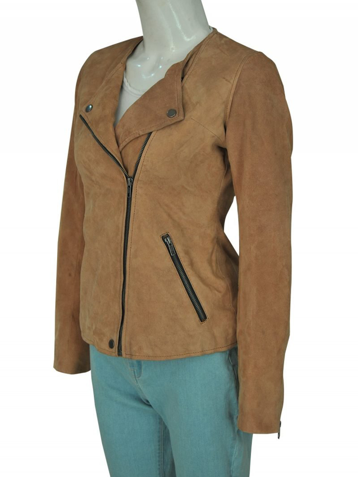 Linda Cardellini Dead to Me Suede Brown Jacket
