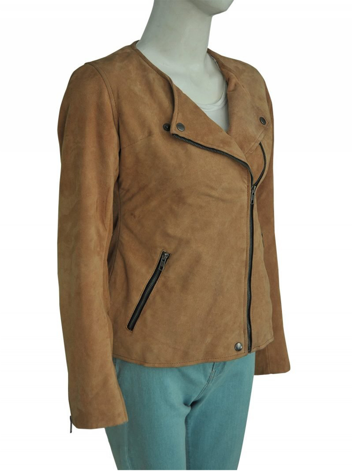 Linda Cardellini Dead to Me Suede Brown Jacket