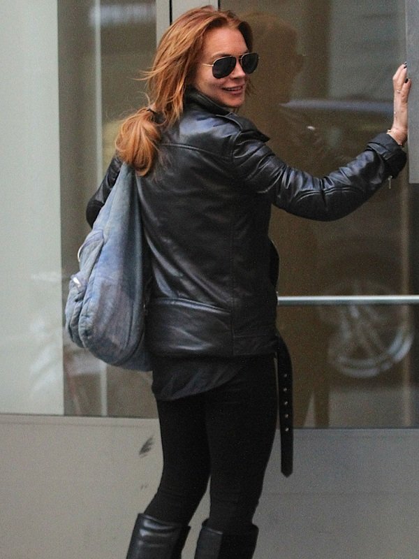 Lindsay Lohan Motorcycle Leather Jacket