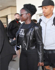 Lupita Nyong’o Star Leather Jacket