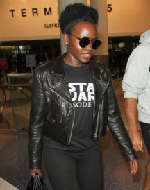 Lupita Nyong’o Star Wars Black Leather Jacket