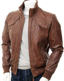 MEN’S SOFT LAMBSKIN BOMBER LEATHER JACKET