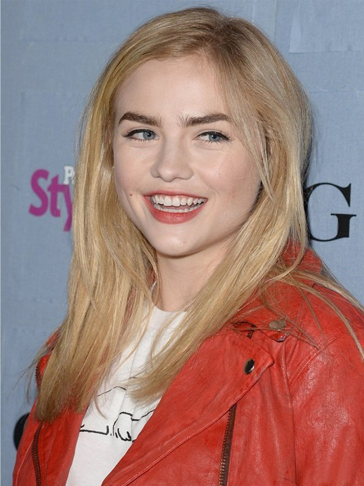 Maddie Hasson Red Leather Jacket