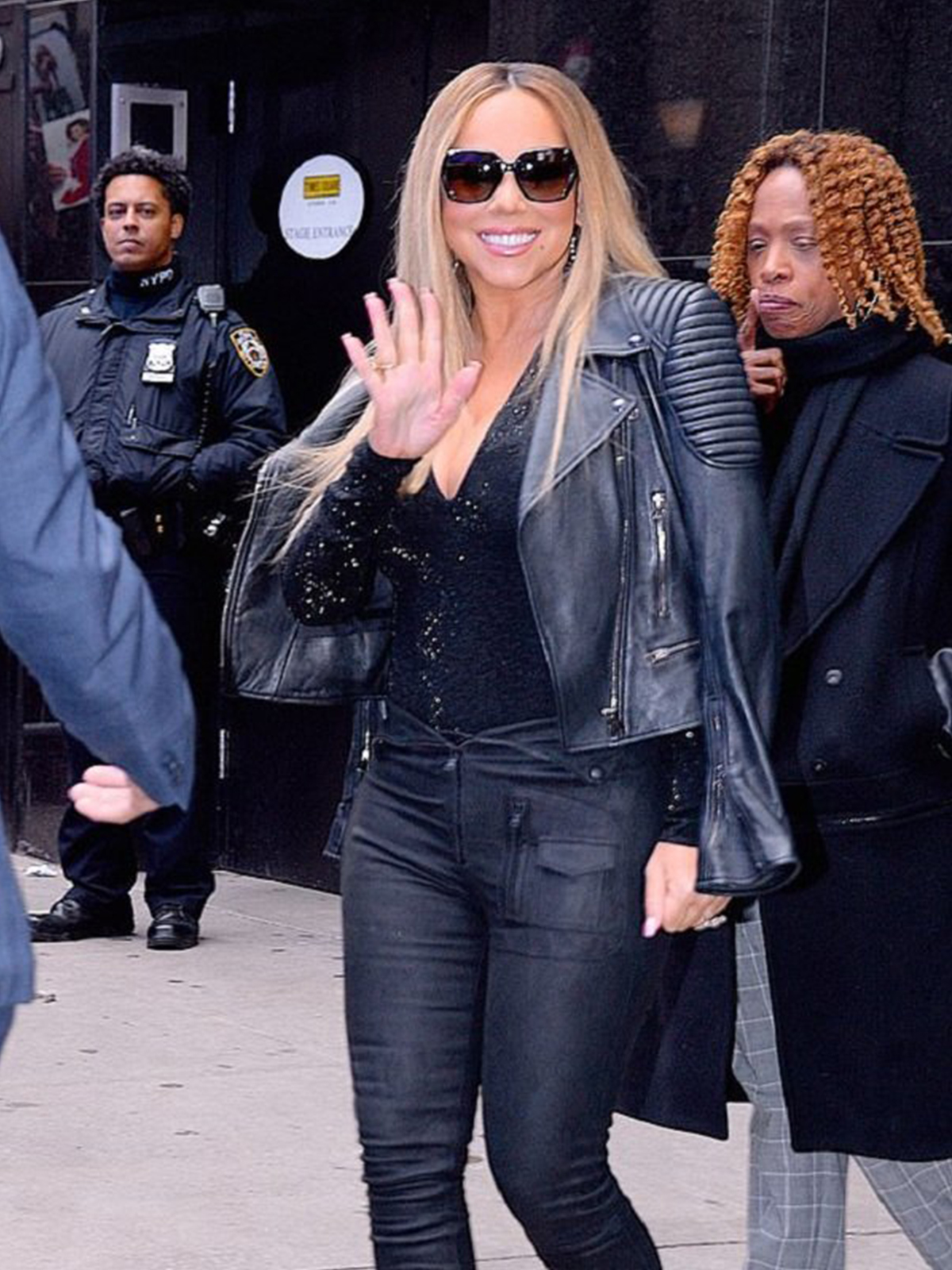 Mariah Carey Padded Leather Jacket