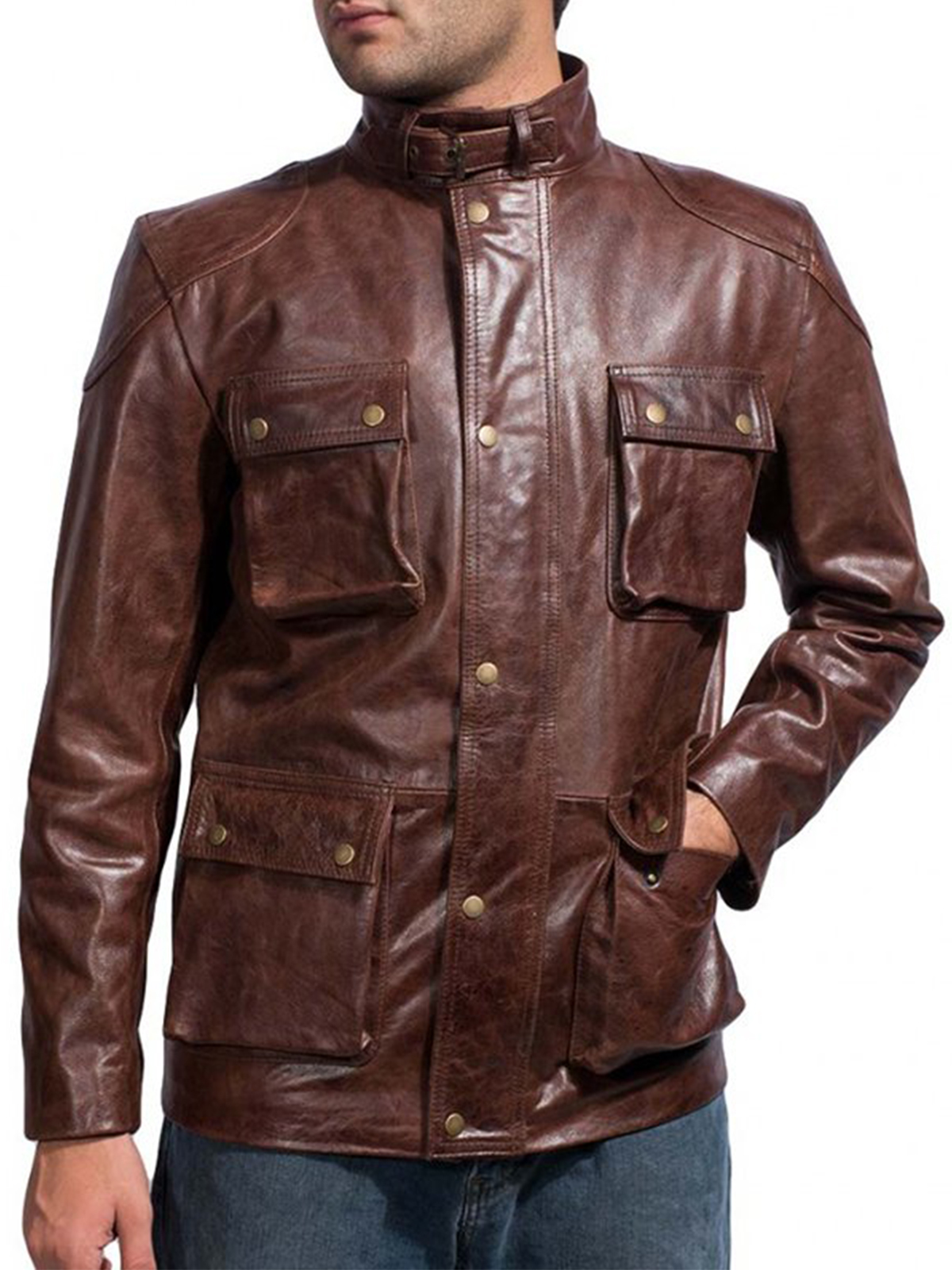 Mark Wahlberg Four Brothers Leather Jacket