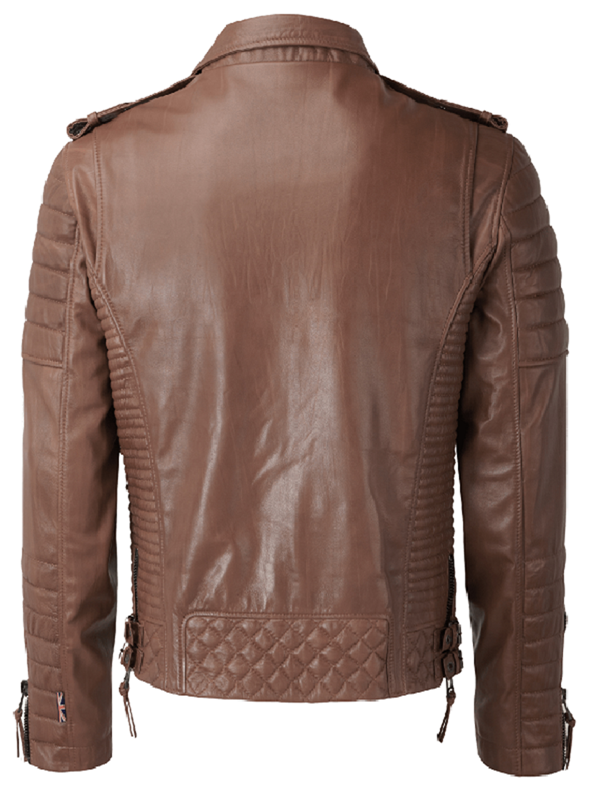 Men Quilted Leather Jacket