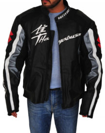 Men Suzuki Hayabusa Motorbike Leather Jacket