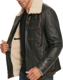 Mens Bomber Flying Aviator Jacket