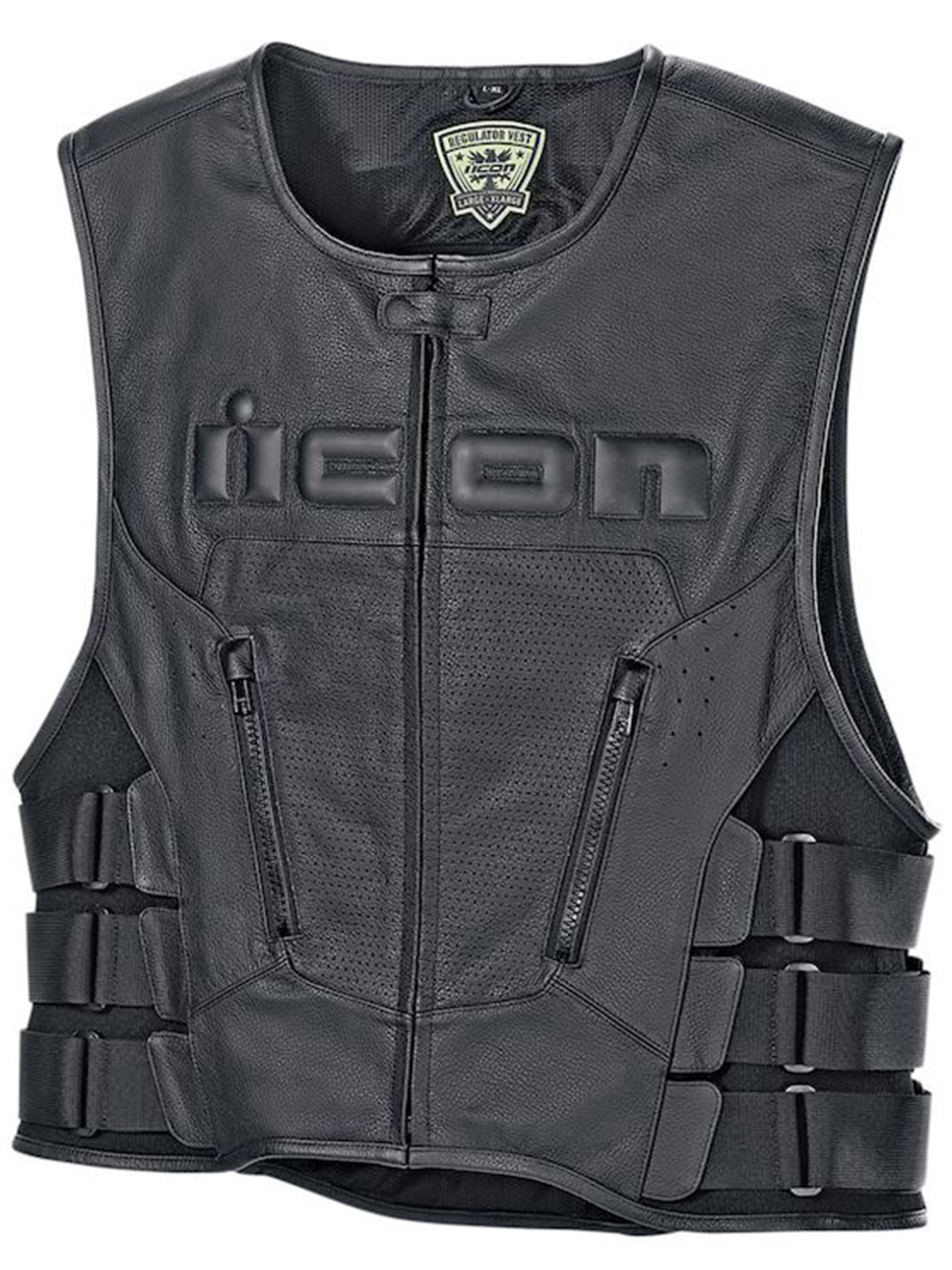 Men’s Skull Regulator Icon Biker Leather Vest
