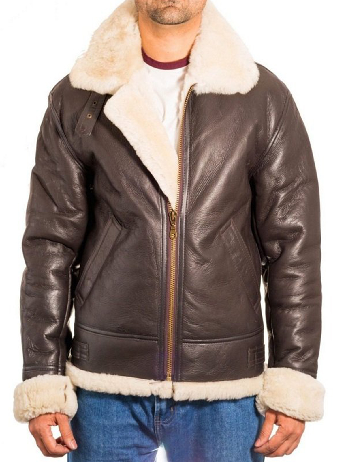 Michael B Jordan Shearling Leather Jacket