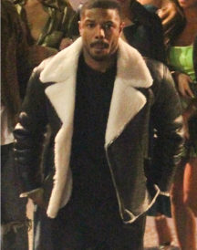 Michael B Jordan Shearling Leather Jacket