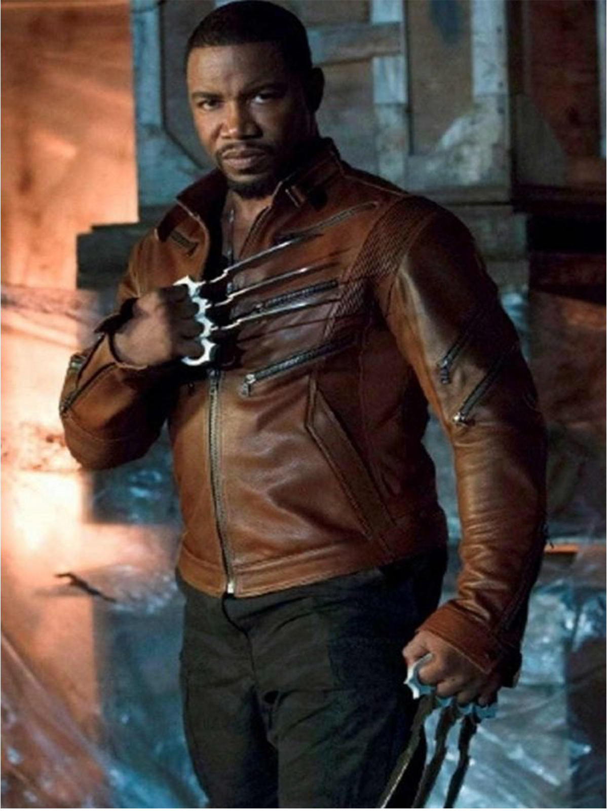 Arrow leather jacket top