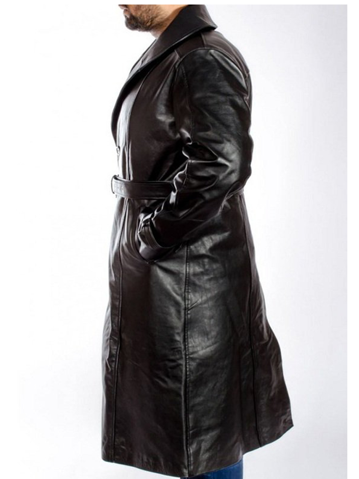 Mickey Rourke Sin Trench Leather Coat