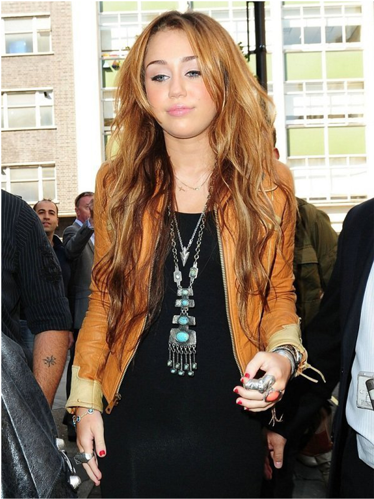 Miley Cyrus Beauty Brown Leather Jacket