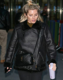 Mollie King Shearling B3 Bomber Jacket