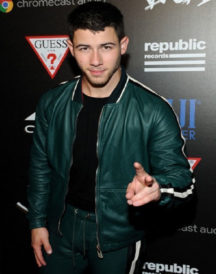 Mtv Nick Jonas Green Leather Jacket