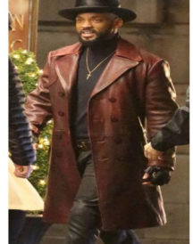 Suicide Squad Will Smith Maroon Coat