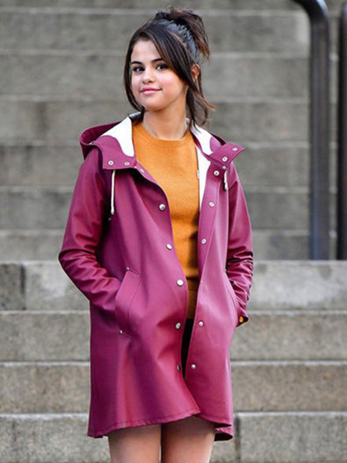 A Rainy Day in York Chan Tyrell Red Hoodie