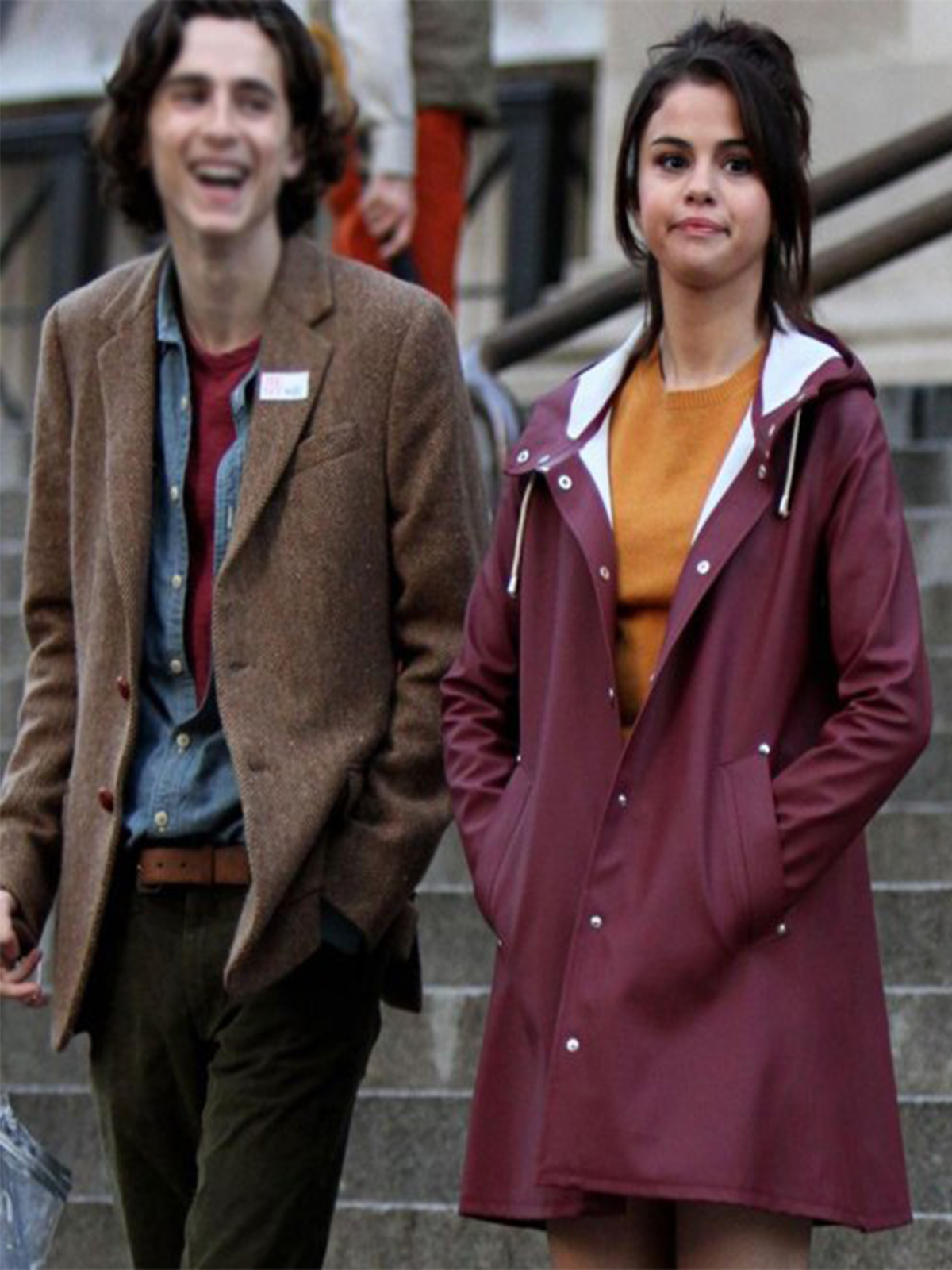 A Rainy Day in York Chan Tyrell Red Hoodie