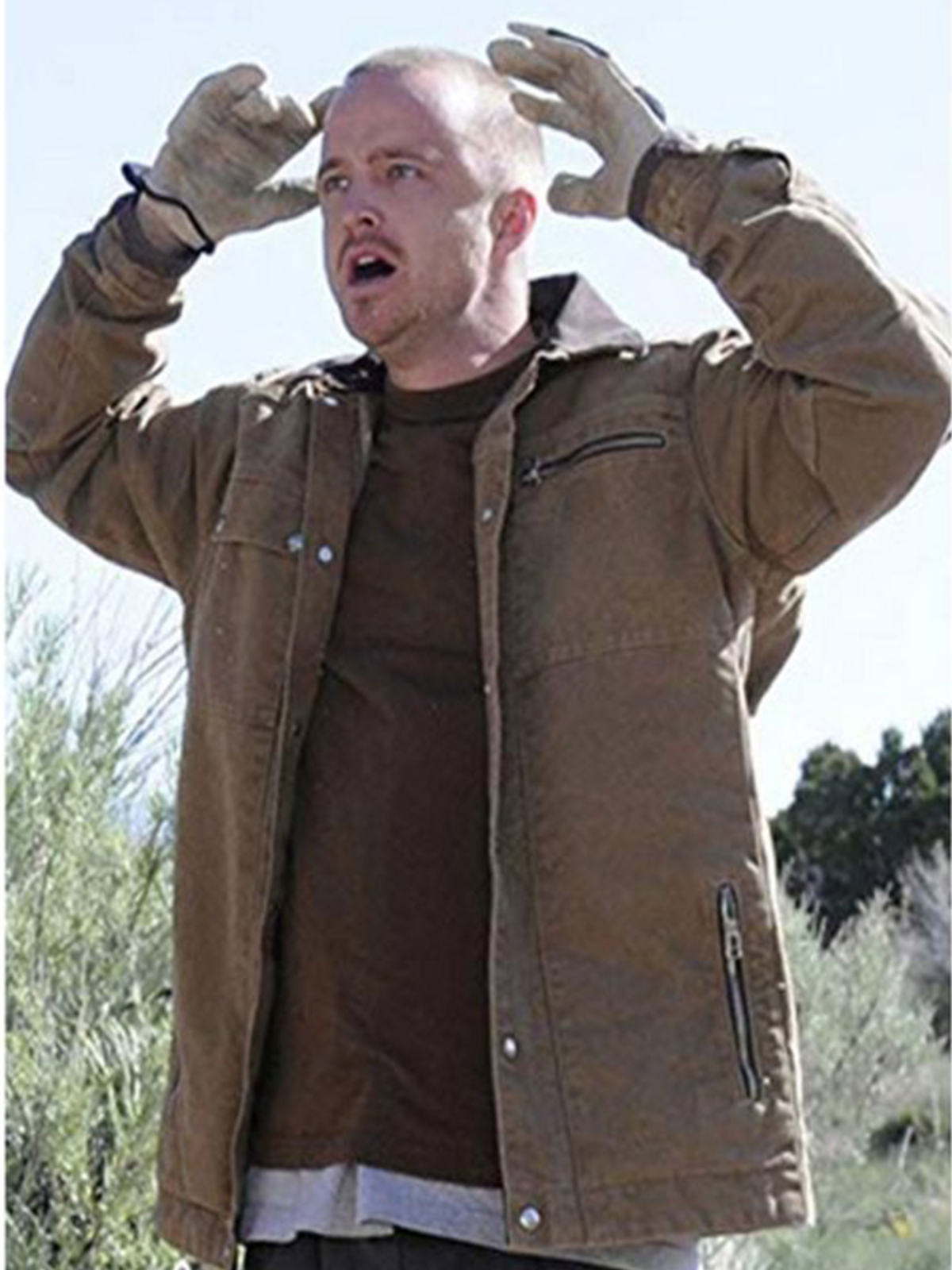 Aaron Paul Breaking Bad Brown Cotton Jacket