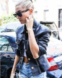 Ailey Rhode Bieber Black Leather Jacket Ailey Rhode Bieber Black Leather Jacket